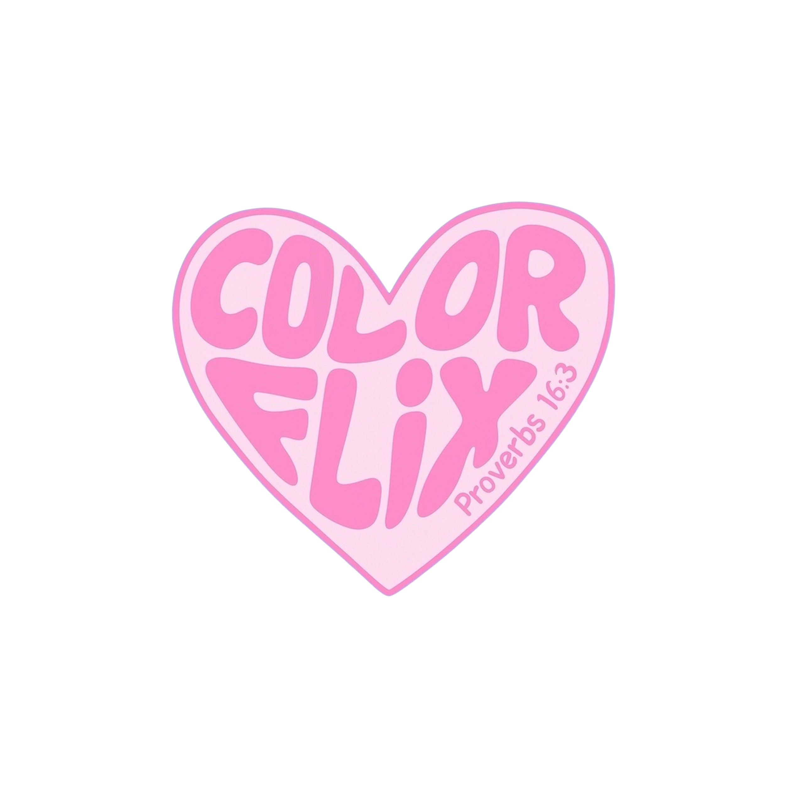 Logo ColorFlix em coração rosa